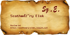 Szathmáry Elek névjegykártya