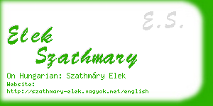 elek szathmary business card