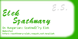 elek szathmary business card